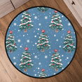 thumbnail image 6 of CURLYOOT Christmas Tree 5.2ft Round Rug for Living Room, Large Washable Area Rug, Non Slip Floor Mat Snowflake Indoor Rugs for Bedroom, Dining Room, Offices, Entryway, 6 of 7