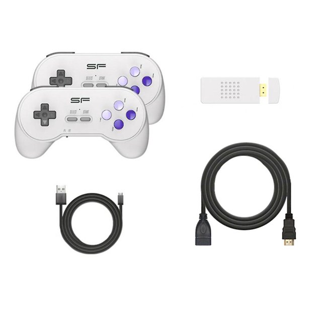 Gamepad inalámbrico dual para juegos de 16 bits para Super Snes 3000 + Stick de juego para juegos