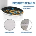 thumbnail image 5 of SEANATIVE Galaxy Butterfly Toilet Lid Cover Set Reusable Sunflower Toilet Seat Covers Lightweight Oval Toilet Seat Cover for Bathroom Fits Most Toilet Lids Holiday Gifts, 5 of 6