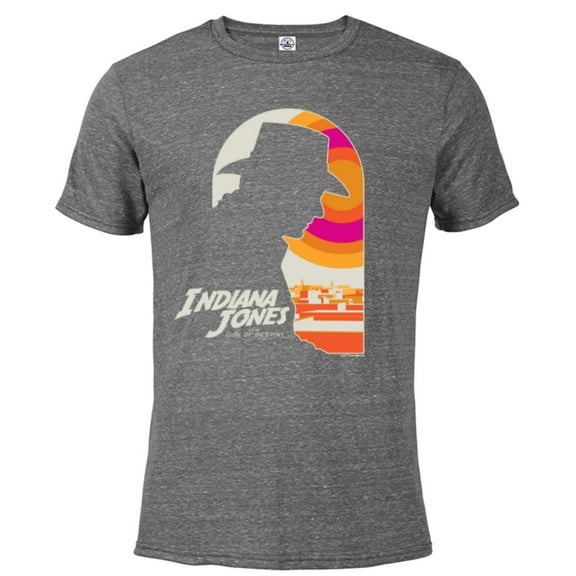 Lucasfilm Indiana Jones and the Dial of Destiny Indy Sun - Short Sleeve Blended T-Shirt for Adults - Customized-Graphite Snow Heather