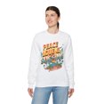 thumbnail image 6 of Retro Beach Surfer Unisex Sweatshirt, Peace Love And Surfing, 6 of 9