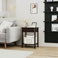 thumbnail image 2 of Homfa Night Stand with Drawer, End Wooden Bedside Table with Storage Shelf for Bedroom Living Room, Set of 2,Dark Brown, 2 of 11