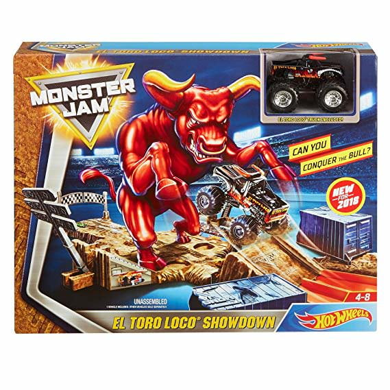 Hot Wheels Monster Jam El Toro Loco Showdown Play Set Walmart