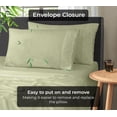 thumbnail image 6 of Royale Linens Cooling Pillow Cases King Size Set of 2-100% Rayon Derived from Bamboo Cooling Pillowcase for Hot Sleepers - Soft & Silky Pillow Covers with Envelope Closure (Sage Green 20x40 Inches), 6 of 9