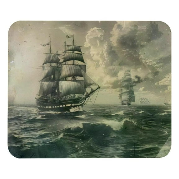 PhooArto Comfortable Mouse Pad Sea Marine Ship Landscape Desktop Mousepad , 21 x 25 cm Mouse Mat, Non-Slip Rubber Base, Improves Speed and Precision