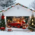 thumbnail image 4 of Christmas Garage Door Decorations 6x13ft Santa Red Truck Garage Door Cover Garage Door Banner Garage Door Backdrop for Christmas New Year Party, 4 of 4