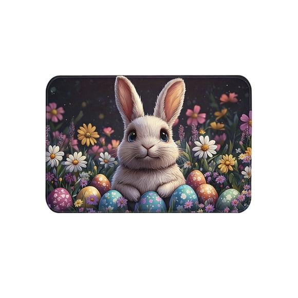 B Easter Themed Doormat Welcome Mat Absorbent Spring Home Decor Entryway Style B Nylon Spandex