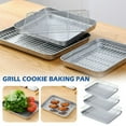 thumbnail image 1 of Baking Sheets and Racks Set Stainless Steel Baking Sheet Chef Baking Sheet with Wire Rack Set for Oven and Dishwasher Non Toxic Heavy Duty Easy Clean Cooling Rack Set, 1 of 10