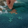 thumbnail image 4 of Ambesonne Coastal Jigsaw Puzzle Durable Cardboard, Sea Lashes Against Coast, 1000 pcs, Cadet Blue and Dark Sepia, 4 of 5
