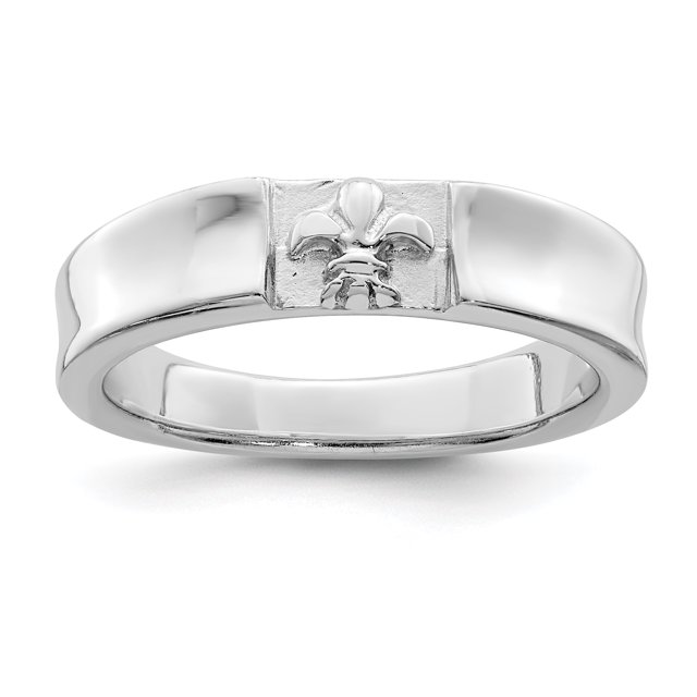 925 Sterling Silver Fleur Dis Lis Ring de
