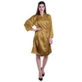 thumbnail image 2 of Moomaya Kimono Imprimé pour Femmes Robe de Mariée en Satin Soie Vêtements de Détente, 2 of 8