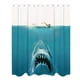 thumbnail image 3 of 1pc Waterproof Shark Pattern Shower Curtain with 12 Hooks - Stylish and Durable Bathroom Decor, 3 of 4