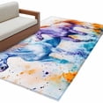 thumbnail image 2 of Blue Purple Horse Print Area Rug 4x6 FT, Non Slip Kids Room Carpet, Abstract Watercolor Animals Washable Soft Floor Carpet Non-Shedding Throw Rug for Dorm Kitchen Study Room Home Office Bedside, 2 of 9