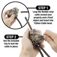 thumbnail image 2 of Master Lock Cable Lock, Python Adjustable Keyed Cable Lock, 6 ft. Long, Black, 8418TCAMODNA, 2 Pack, 2 of 7