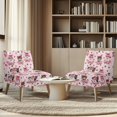 thumbnail image 4 of HELLHERO Pink Cat Pattern Dustproof Decorations Armless Chair Slipcover Non Slip Armless Accent Chair Cover for Armless Couch, 4 of 8