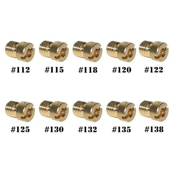 10x 112/115/118/120/122/125/130/132/135/138 Motorcycle Carburetor Main Jet Kit
