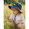 thumbnail image 3 of 2 Pack Baby Toddler Sun Hat UPF 50+ Sun Protection Bucket Hats for Boys Girls Wide Brim Beach Hat Kids Bucket Hat Age 0-6 Years, 3 of 7