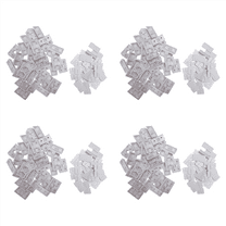 120pcs Shelf Cabinet 90 Degree Plastic Corner Braces Angle Brackets White