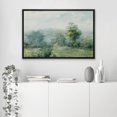 thumbnail image 3 of IDEA4WALL Framed Canvas Wall Art Misty Green Forest Landscape Watercolor Botanical Wilderness Scene Rustic Spring Nature Scenery Artwork for Living Room, Bedroom, Office - 16"x24" Black, 3 of 5