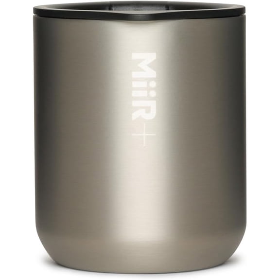 MiiR, Climate Tumbler, Stainless Steel, Double-Wall Vacuum Insulated, Silver, 12 Fluid Ounces