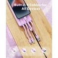 thumbnail image 2 of Portable Charger with Built in Cables, Portable Charger with Cords Wires Slim 10000mAh Travel Essentials Battery Pack 6 Outputs 3A High Speed Power Bank for iPhone Samsung Pixel LG Moto iPad, 2 of 19