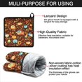 thumbnail image 7 of Fall Pumpkins Leaves Pattern Kitchen Oven Mitt and Pot Holder Sets 2 Pcs for Baking, Cooking and Grilling, Heat Resistant Up To 392 °F, 7 of 7