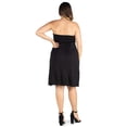 thumbnail image 5 of Plus Size Strapless Pleated Knee Length Dress, 5 of 6