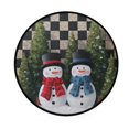 thumbnail image 2 of 36.2 Inch Round Floor Mat Two Snowmen Pattern Carpet Decor Rug for Living Room Bedroom, 2 of 6