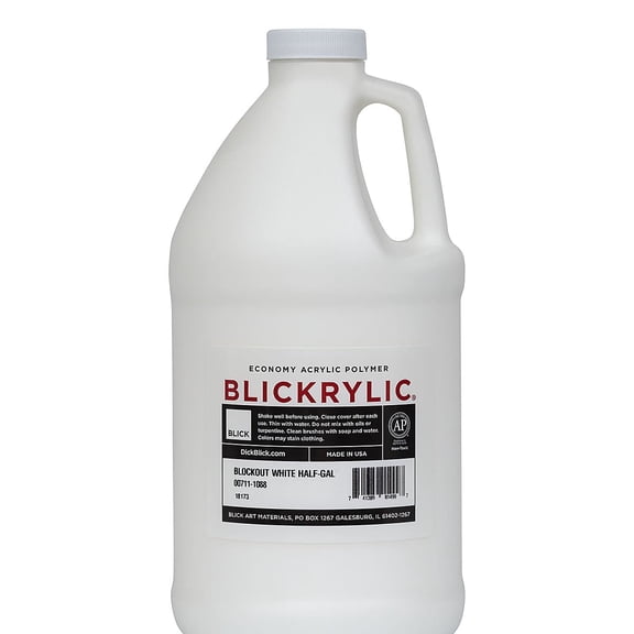 Blickrylic Student Acrylics - Blockout White, Half Gallon