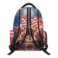 thumbnail image 2 of CHAQLIN Horse Racing Book Bag with American Flag Roses, 17 Inch Waterproof 600D Polyester School Bag for Preschool Elementary Middle School Daily Use, 2 of 10