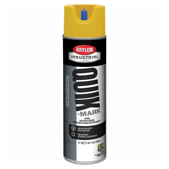 Inverted Marking Paint, 17 oz., Safety Yellow, Solvent -Based