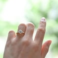 thumbnail image 2 of vylahjewellery Vermeil Yellow Gold Proposal Ring Oval Shape Engagement Ring for Women Side Stone Moissanite Anniversary Rings Classic Wedding Ring, 2 of 8
