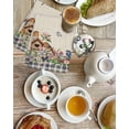 thumbnail image 4 of Spring Botanical Kitchen Dish Towels for Drying Dishes Set of 2, Farmhouse Vintage Black Plaid Brown Waffle Weave Microfiber Hand Tea Bathroom Towels Quick Dry & Absorbent Towel 15.7x23.6, 4 of 7