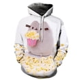 thumbnail image 2 of Nueva sudadera con capucha divertida con estampado 3D de palomitas de maíz de moda para hombres y mujeres, ropa de calle unisex con capucha de manga larga de otoño, 2 of 4