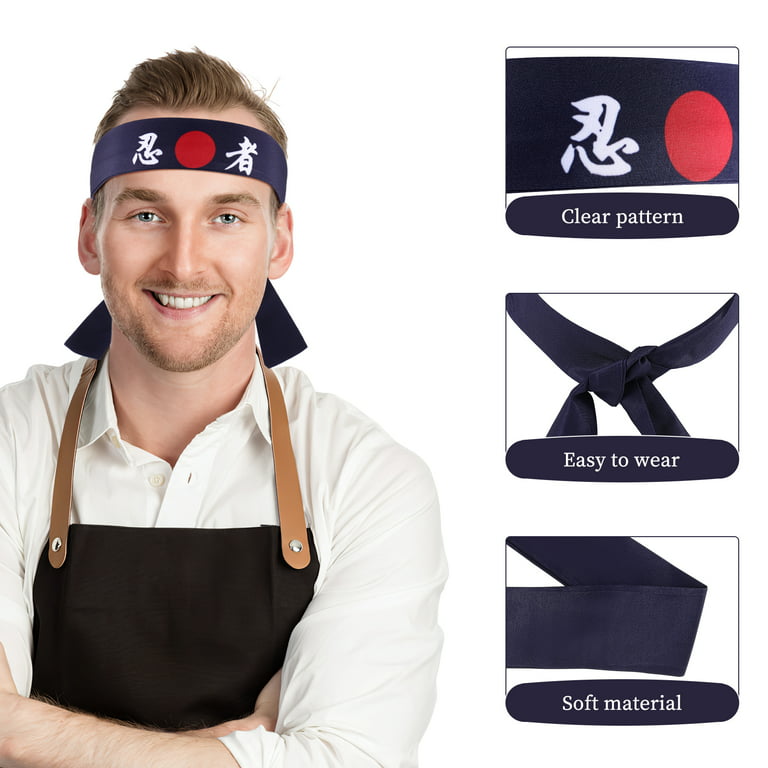1pc Japanese Style Headband Sushi Chef Headwrap Sports Headband
