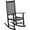 Black, variant on Devoko Patio Acacia Wood Ergonomic Single Rocking Chair for All-Weather Use, Black
