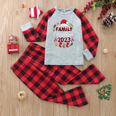 

Christmas Pajamas for Family Black Family Christmas Pjs Matching Sets Parent Child Children s Clothing Parent Child Warm Christmas Suit Plaid Print Home Service Children s Suit