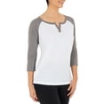 thumbnail image 5 of Athletic Works Women's Athleisure Split Neck Baseball T-shirt, 5 of 5