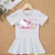 thumbnail image 3 of Hello Kitty-vestido de algodón con dibujos animados para niña, falda de princesa de manga corta con cuello redondo y estampado a la moda, color sólido, 3 of 5