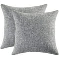 thumbnail image 6 of Set of 2 Smoke Grey Pillow Covers 18x18 Inch Rustic Linen Square Decorative Throw Pillow Covers for Sofa Couch Farmhouse Home Decorations, 6 of 6
