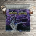 thumbnail image 2 of Ambesonne Abstract Quilted Coverlet 3 Pcs, Forest Nature Trees, King Size, Multicolor, 2 of 2
