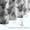 thumbnail image 6 of Gray Highland Cow Lemon Pattern Shower Curtain 84"x72" ,Bathroom Decorative Shower Curtains Set with 12 Hooks,Modern Waterproof Washable Shower Curtain, 6 of 6