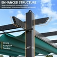 thumbnail image 5 of WildBreak 10 x 10 feet Outdoor Pergola, with Canopy and Side Mesh Screen, Cyan-blue & White, 5 of 7