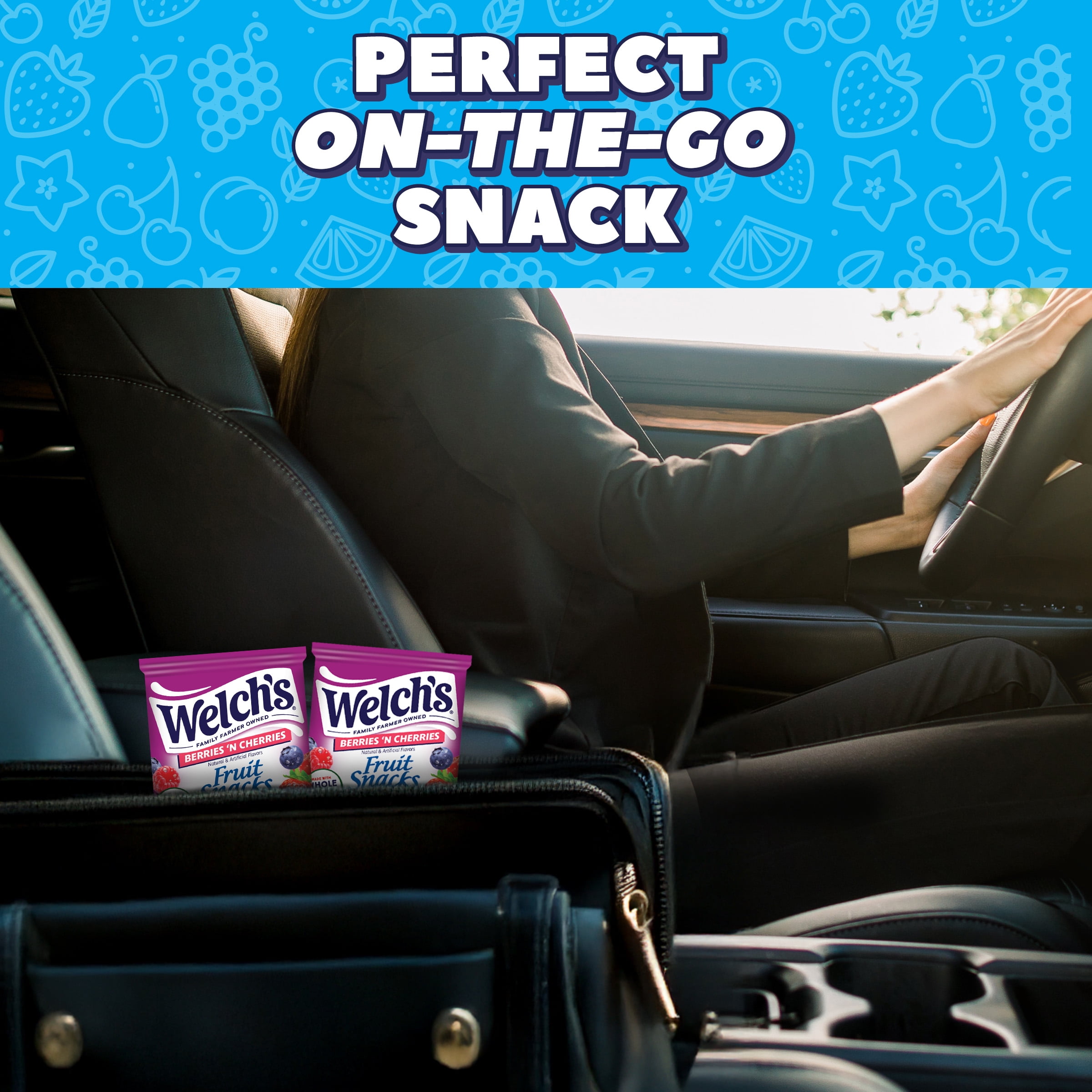 Welch's Gluten Free Bulk Fruit Snacks, Berries N Cherries, 0.8 oz, 80 Count