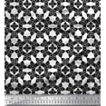 thumbnail image 1 of Soimoi Black Cotton Duck Fabric Floral Art Geometric Print Sewing Fabric Yard 42 Inch Wide, 1 of 3