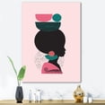 thumbnail image 2 of Designart ' Ethnic Geometric Silhouette of African American II ' Modern Canvas Wall Art Print, 2 of 4