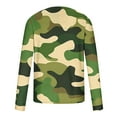 thumbnail image 4 of VERUGU Mens Casual Long Sleeve Camouflage Shirts Fashion Fall Crew Neck Top Base Shirt Camouflage L, 4 of 5