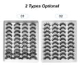 thumbnail image 4 of 20 pares de pestañas postizas 3D pestañas postizas para maquillaje de ojos Labymos  Natural, 4 of 5