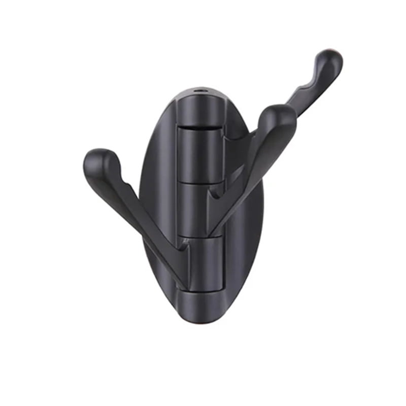 Rotating Towel Hook Rack - 3 Arm Swivel Hook For Bathroom, Kitchen, Or Entryway (Black, Aluminum) 1 thumbnail image