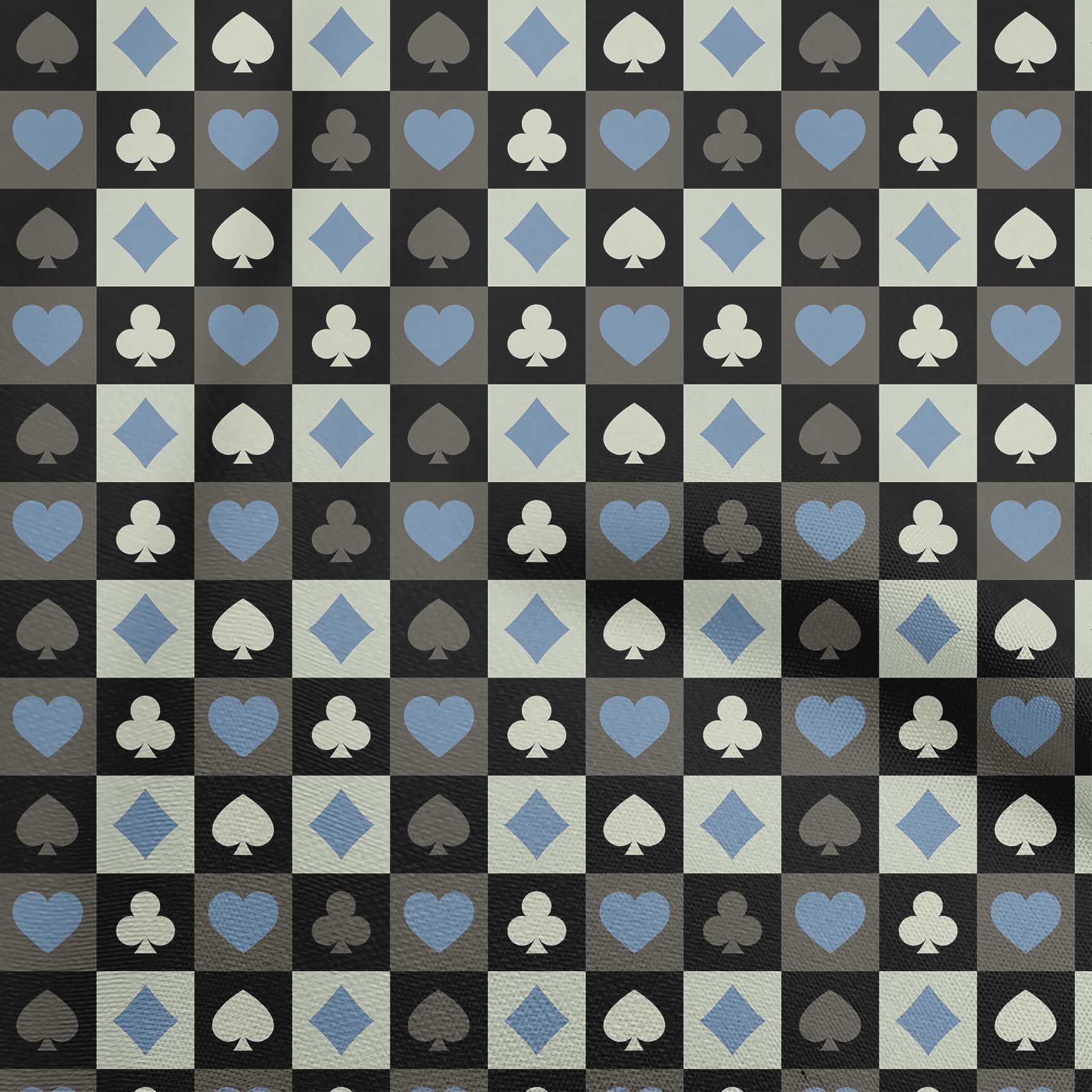 oneOone Viscose Jersey Black Fabric Poker Card Dress Material Fabric Print Fabric By The Yard 60 Inch Wide